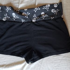 Foldover Skull Shorts